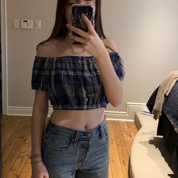 American Eagle gingham/plaid crop top - Picture 4 of 4